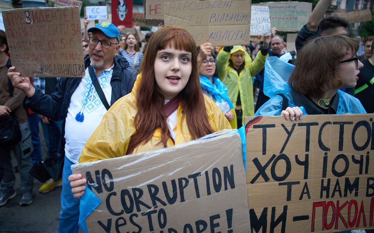 Ukraine- Krieg - Proteste in Kiew