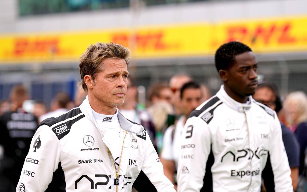 Brad Pitt (l) und Damson Idris