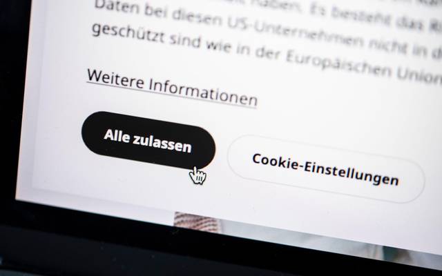 Button «Alle zulassen» auf einer Website