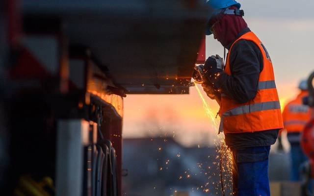 Arbeiter auf einer Baustelle