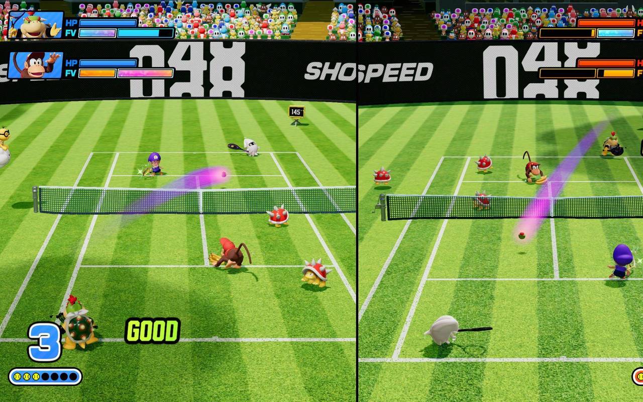 Screenshot vom Spiel «Mario Tennis Fever»