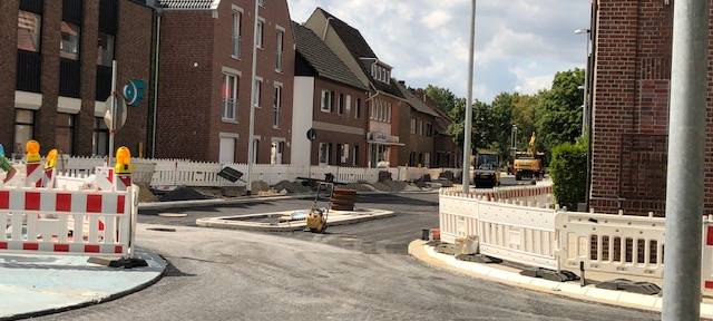 Sperrung in der Baustelle in Senden