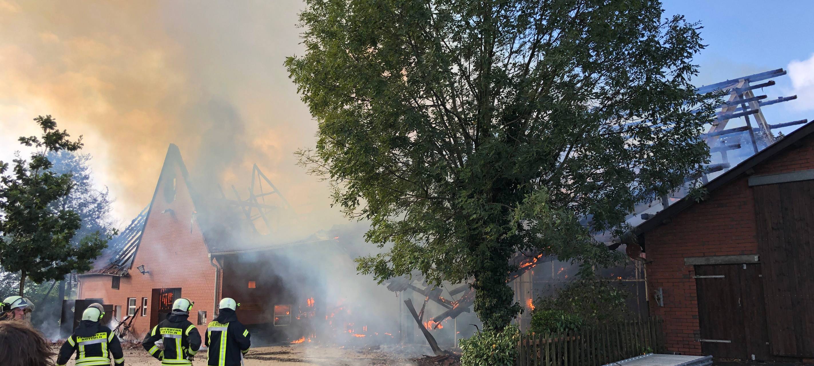 Update zum Großbrand in der Nottulner Bauerschaft Buxtrup