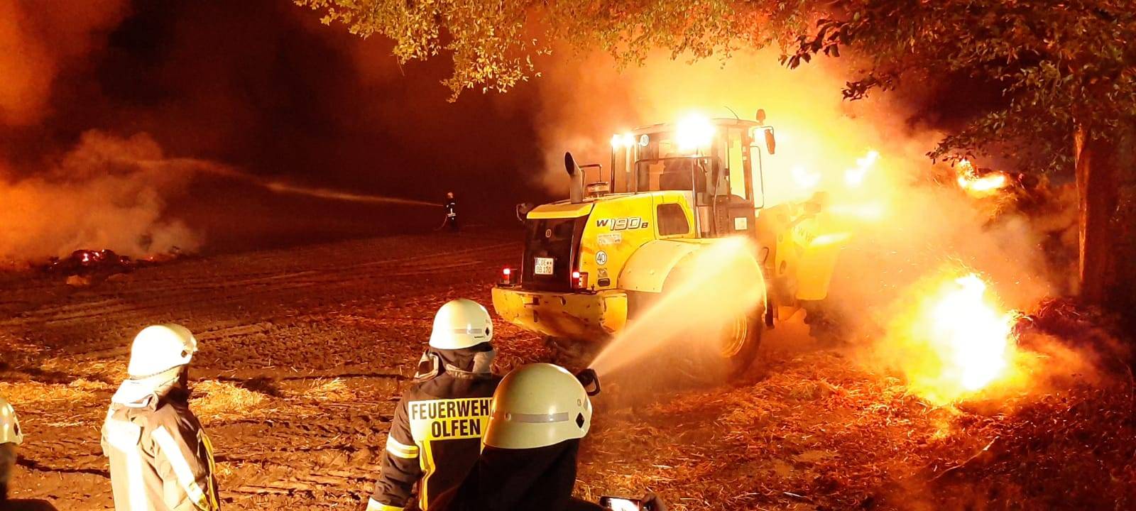 Strohballenbrand in Olfen