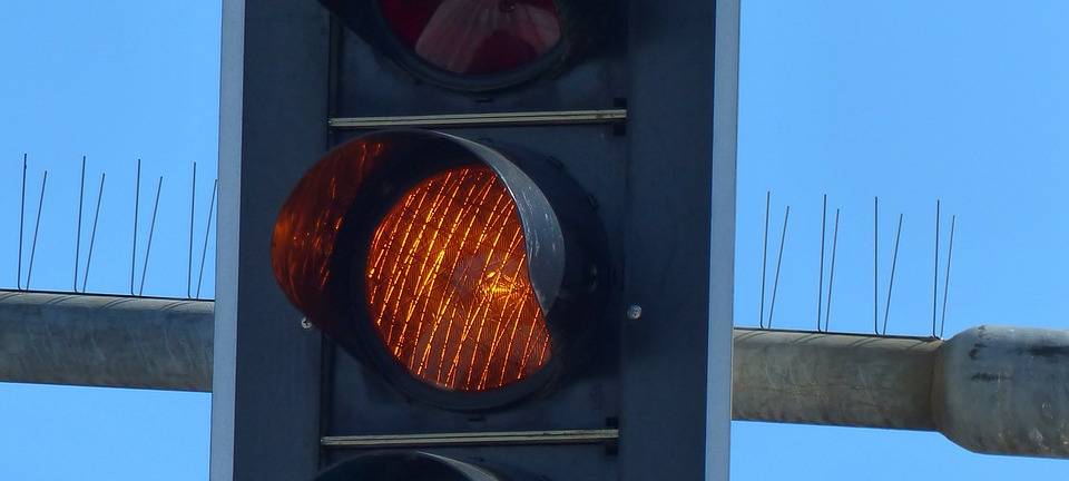 Kaputte Ampel in Rorup