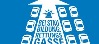 Rettungsgasse in Baustellen