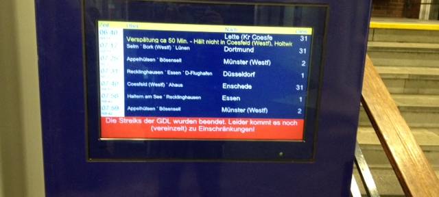 DÜLMEN: Anzeigetafel noch bis Januar defekt