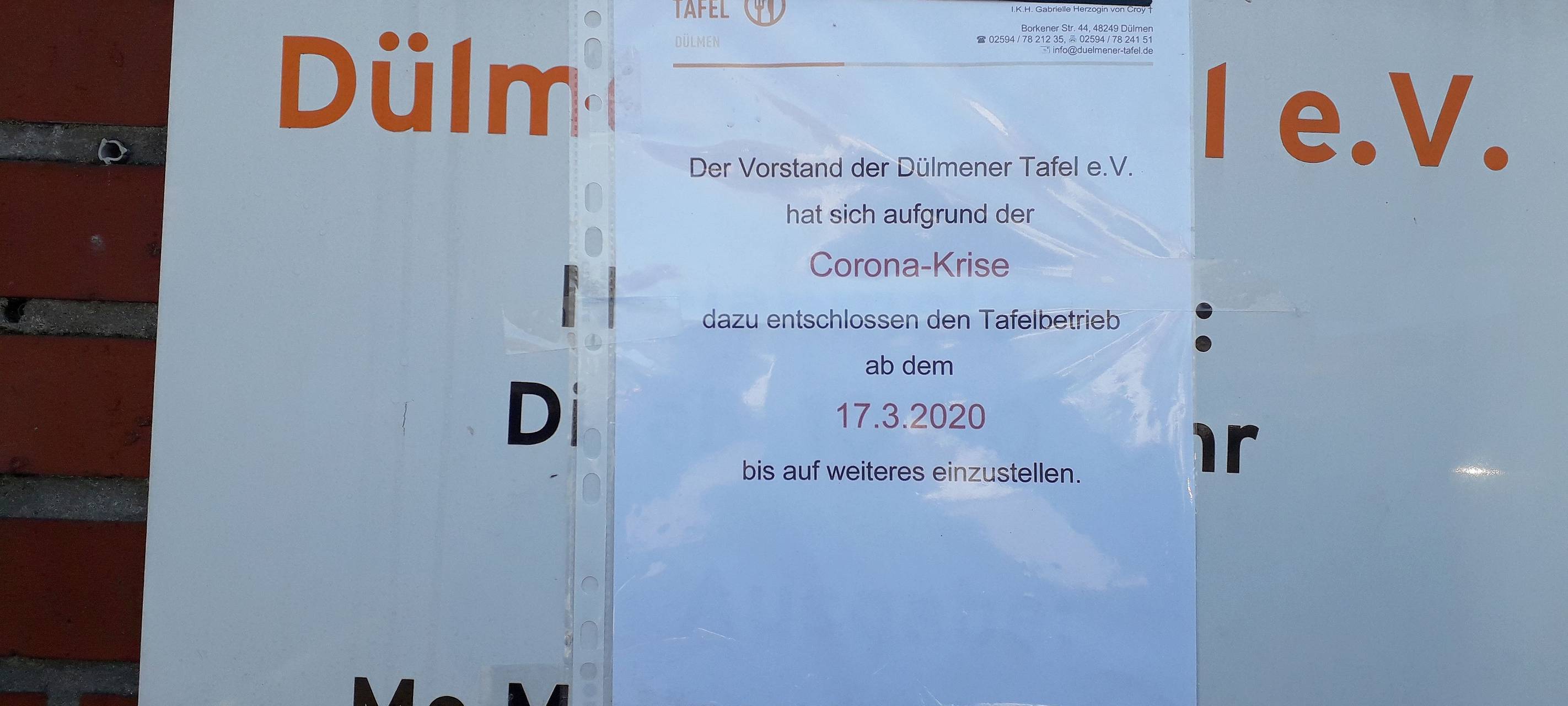 SENDEN: Nun schließt auch Sendener Tafel