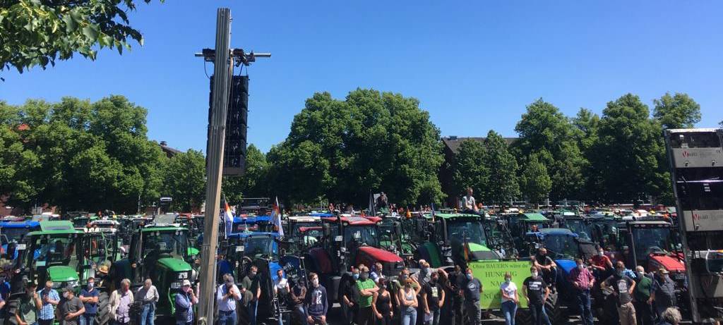 KREIS: Landwirte protestieren in Münster