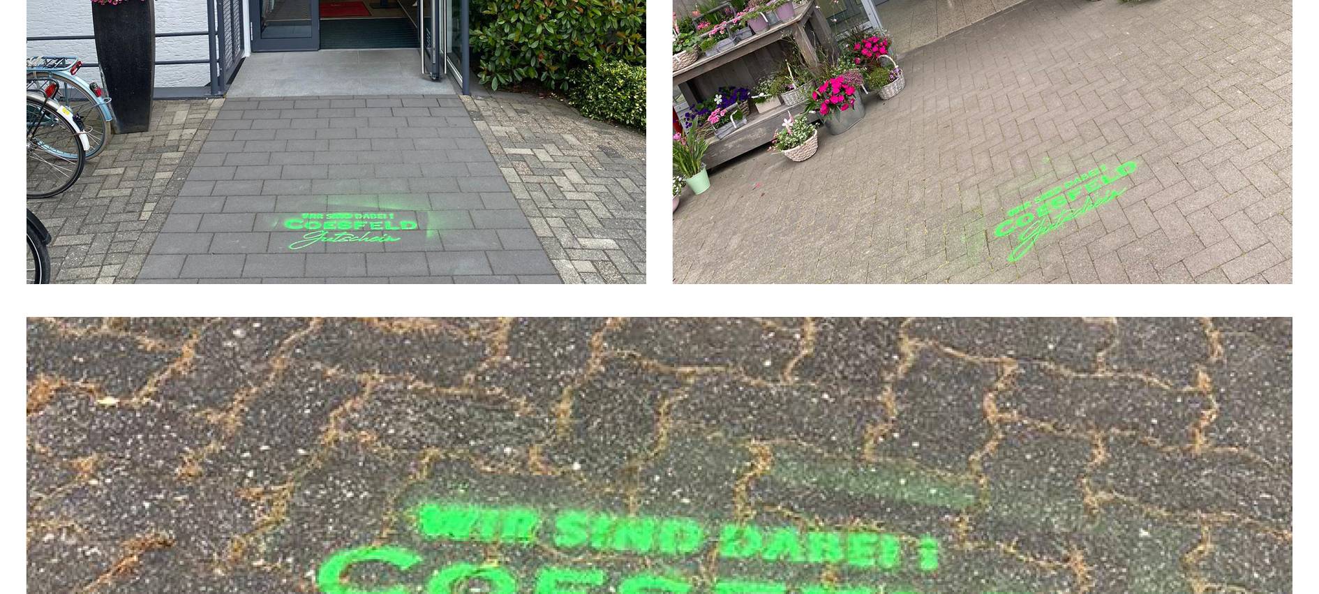 COESFELD: Sprüh-Aktion für Gutschein-Aktion