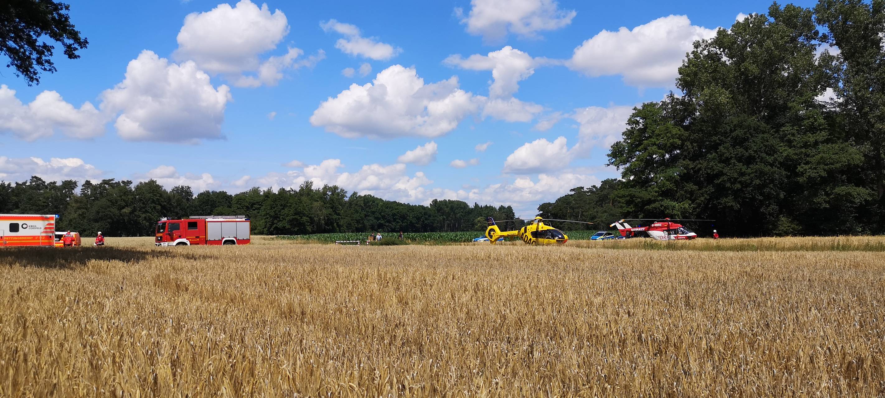 DÜLMEN: Ursachen-Suche nach Flugzeugabsturz