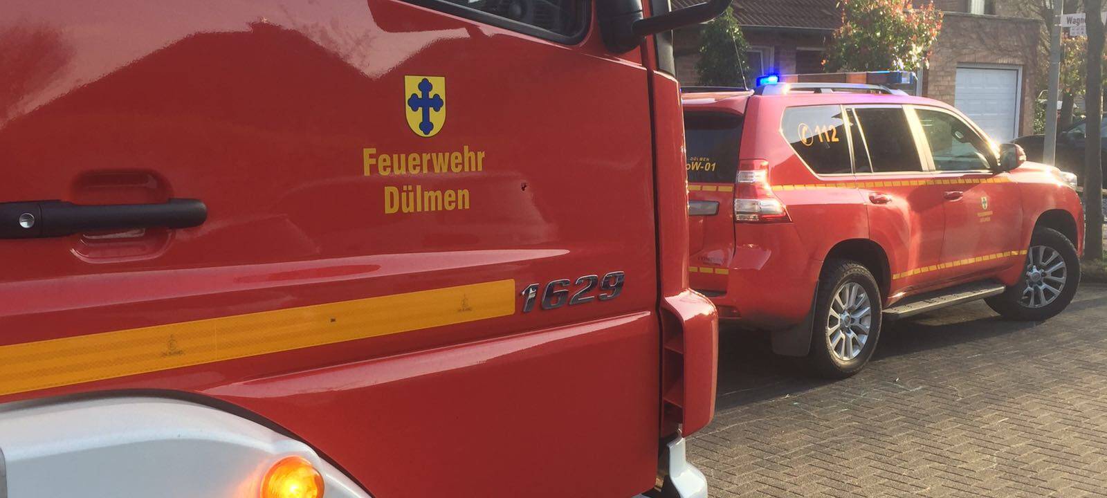 DÜLMEN/WELTE: Feuerwehr löscht Rundballenpresse