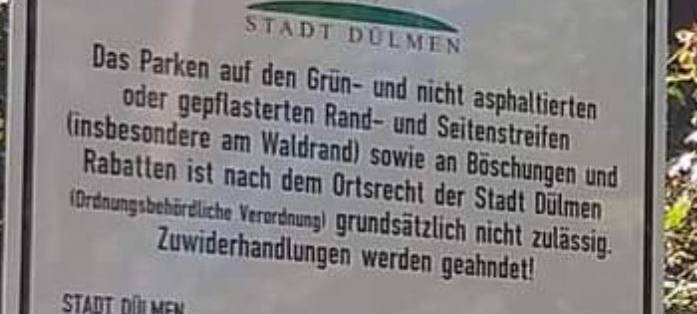 DÜLMEN: Ärger über Parkverbot