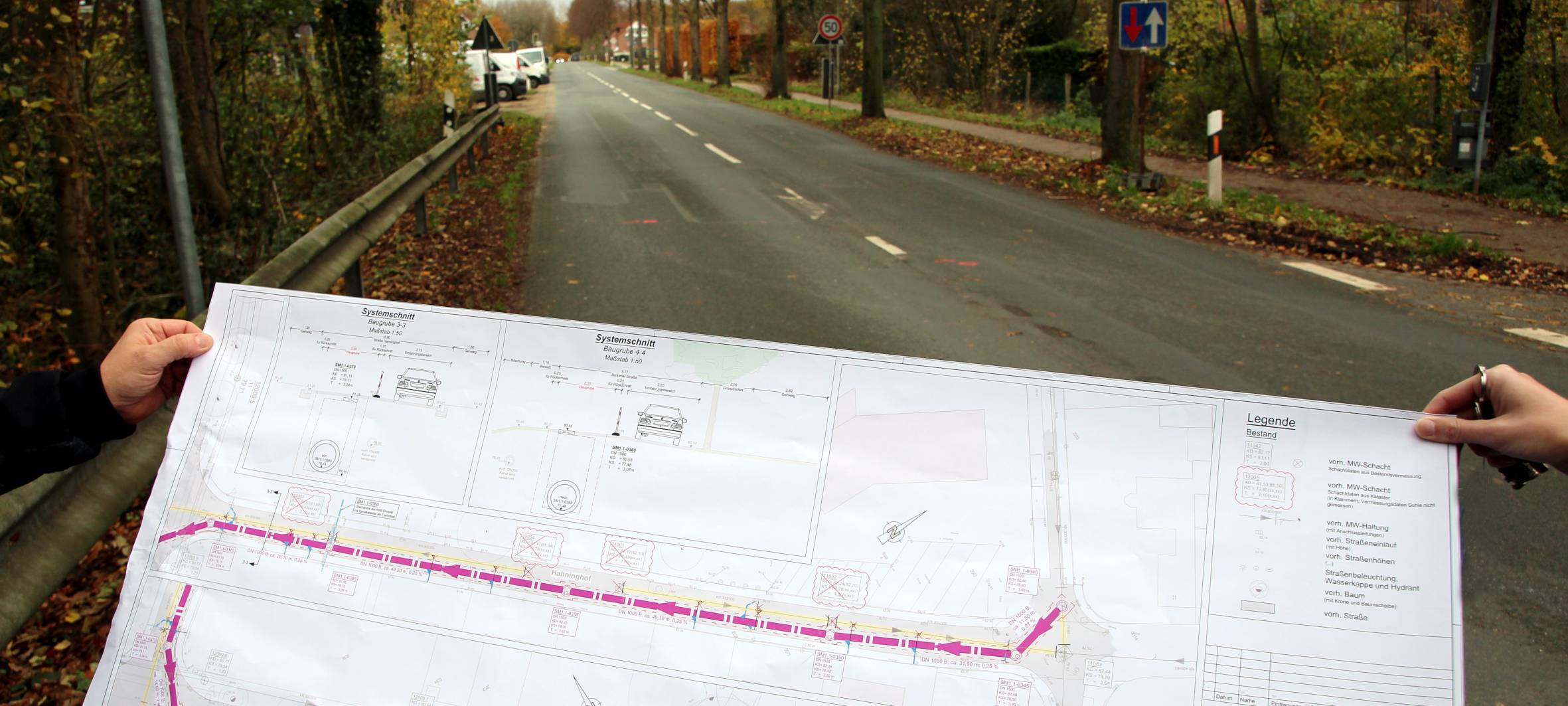 DÜLMEN: Kanalbaustelle auf der Borkener Straße