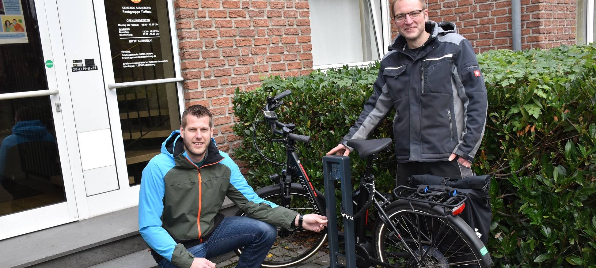 ASCHEBERG: Erster Prototyp des Fahrradpollers steht