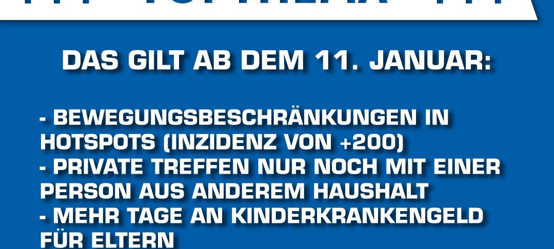 Lockdown bis Ende Januar verlängert