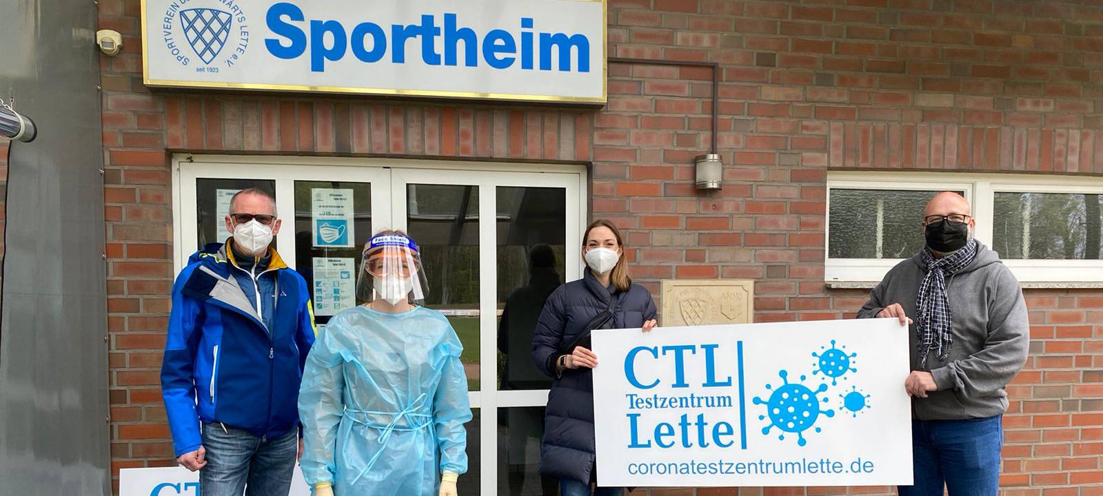 LETTE: Teststation auf dem Sportplatz