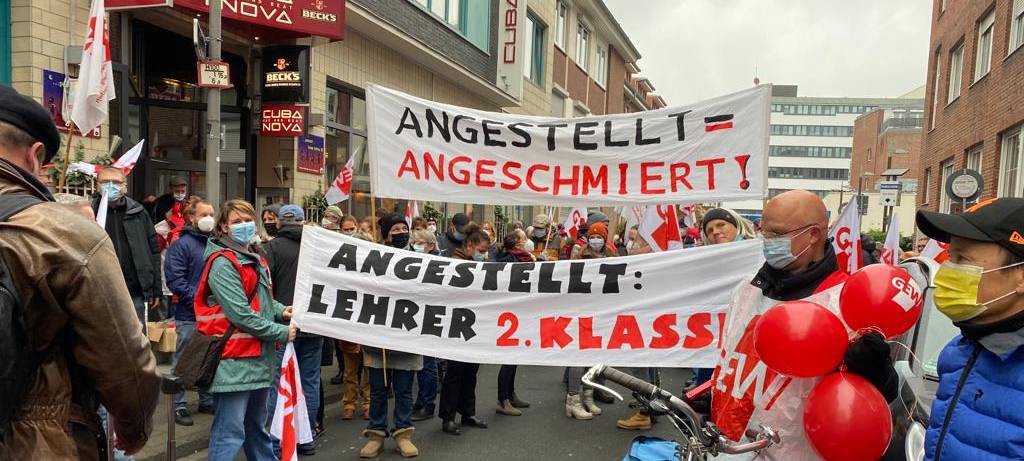 KREIS: Wütender Warnstreik