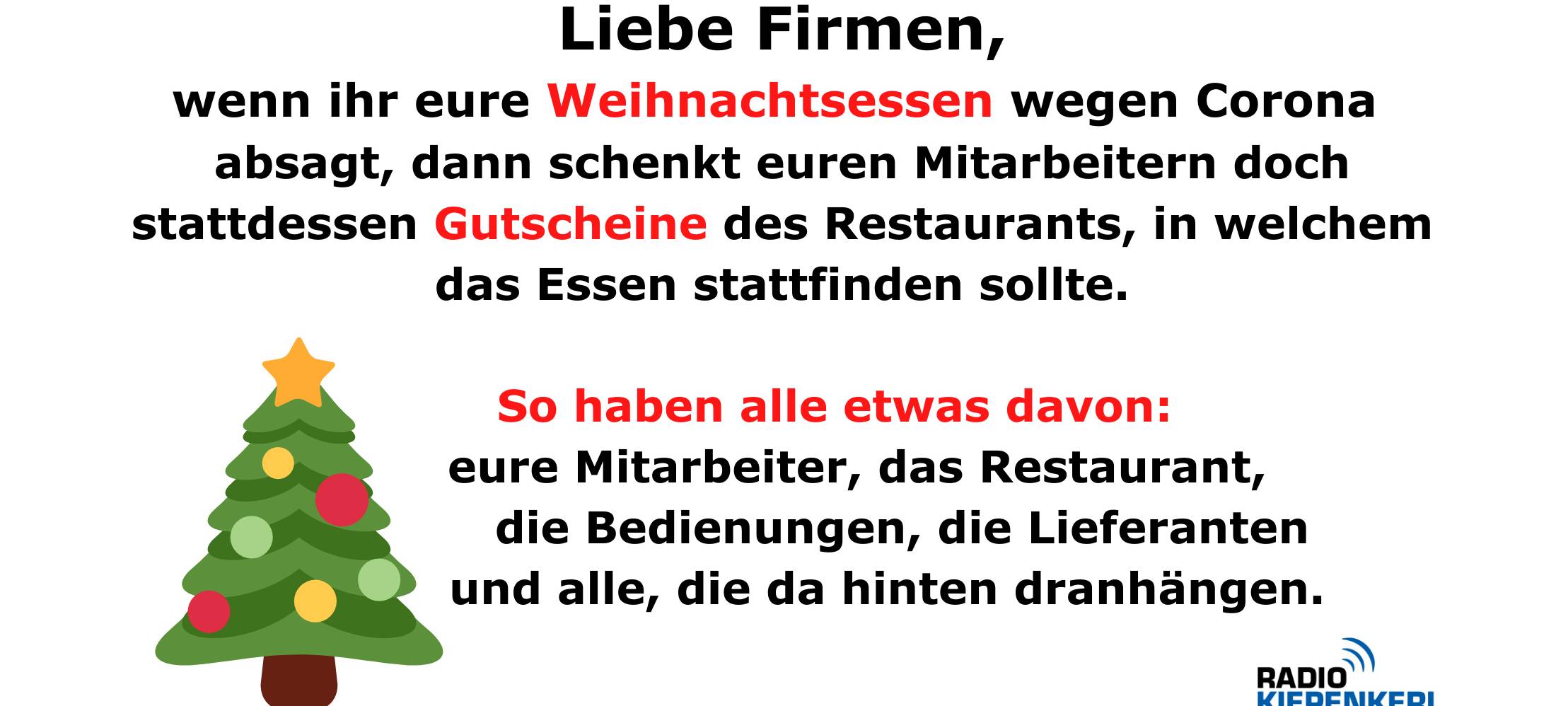 Weihnachtsessen "spenden"