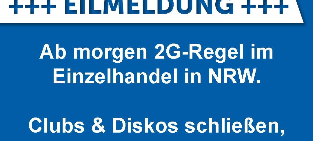 AKTUELL: Ab morgen 2G-Regel im Einzelhandel
