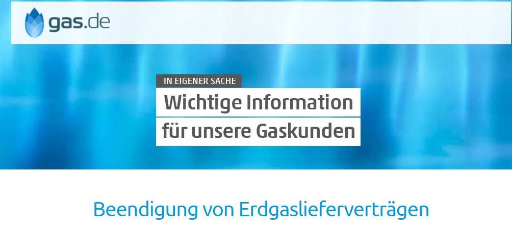 KREIS: Gas.de Kündigungen