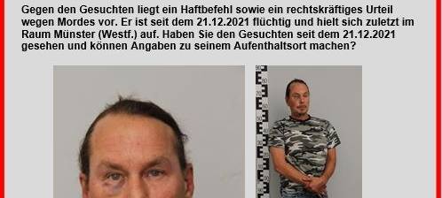 MÜNSTER: Flüchtiger Mörder gesucht