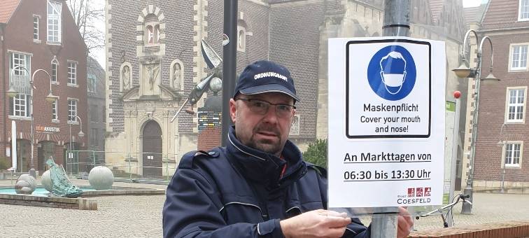 KREIS: Maskenpflicht auf dem Wochenmarkt