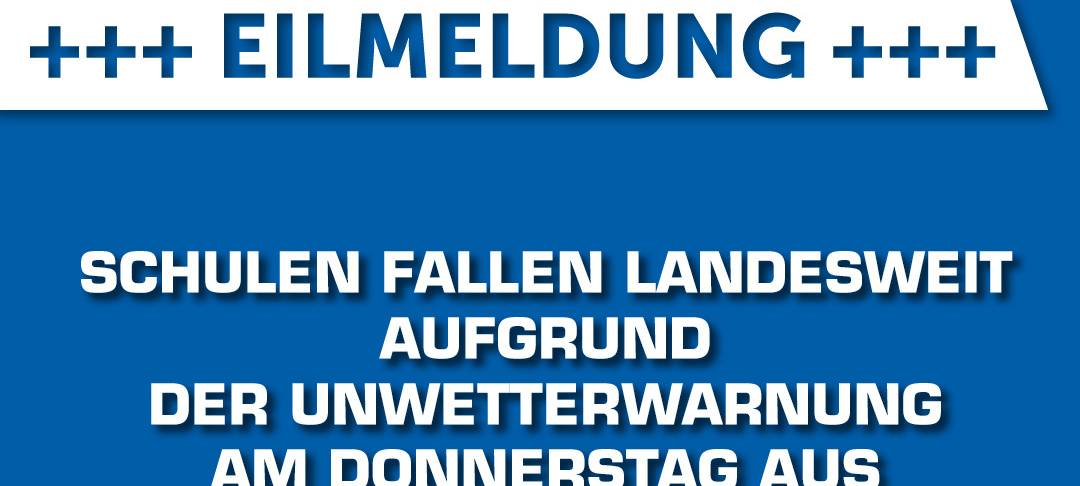 Donnerstag fällt die Schule aus!