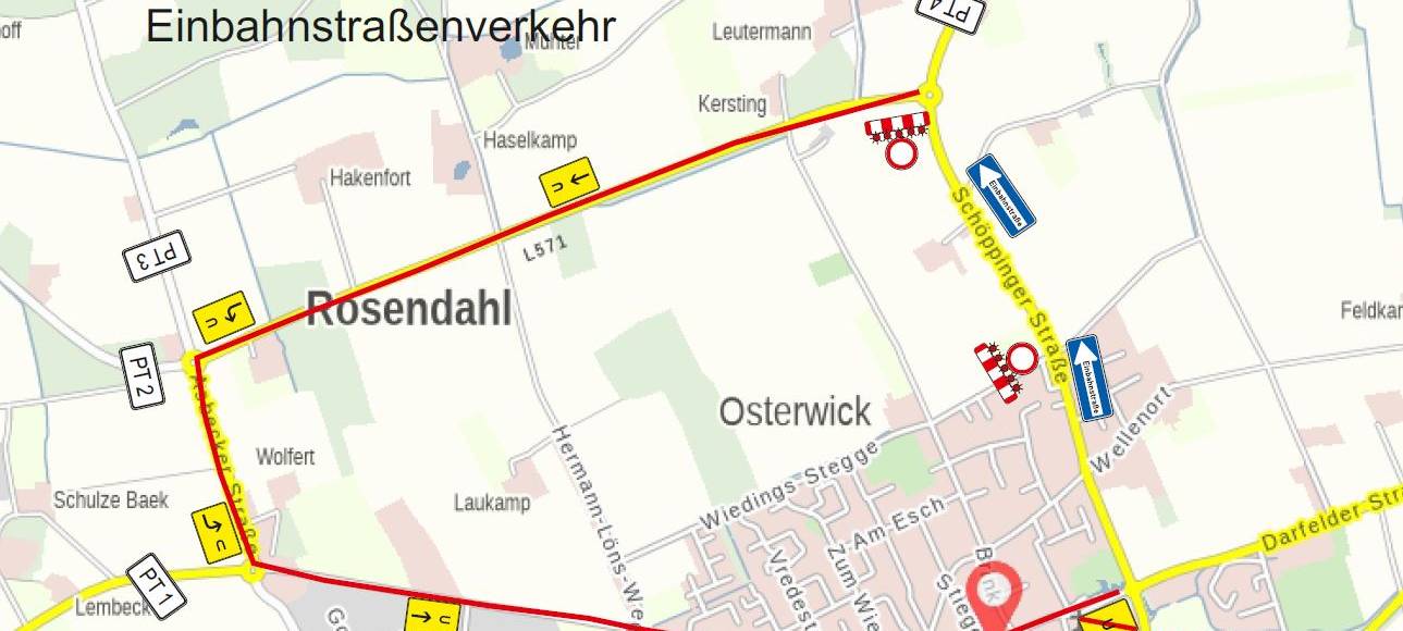 OSTERWICK: Baustelle im Ort