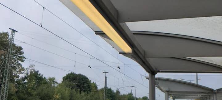 DÜLMEN: Lampen am Bahnhof