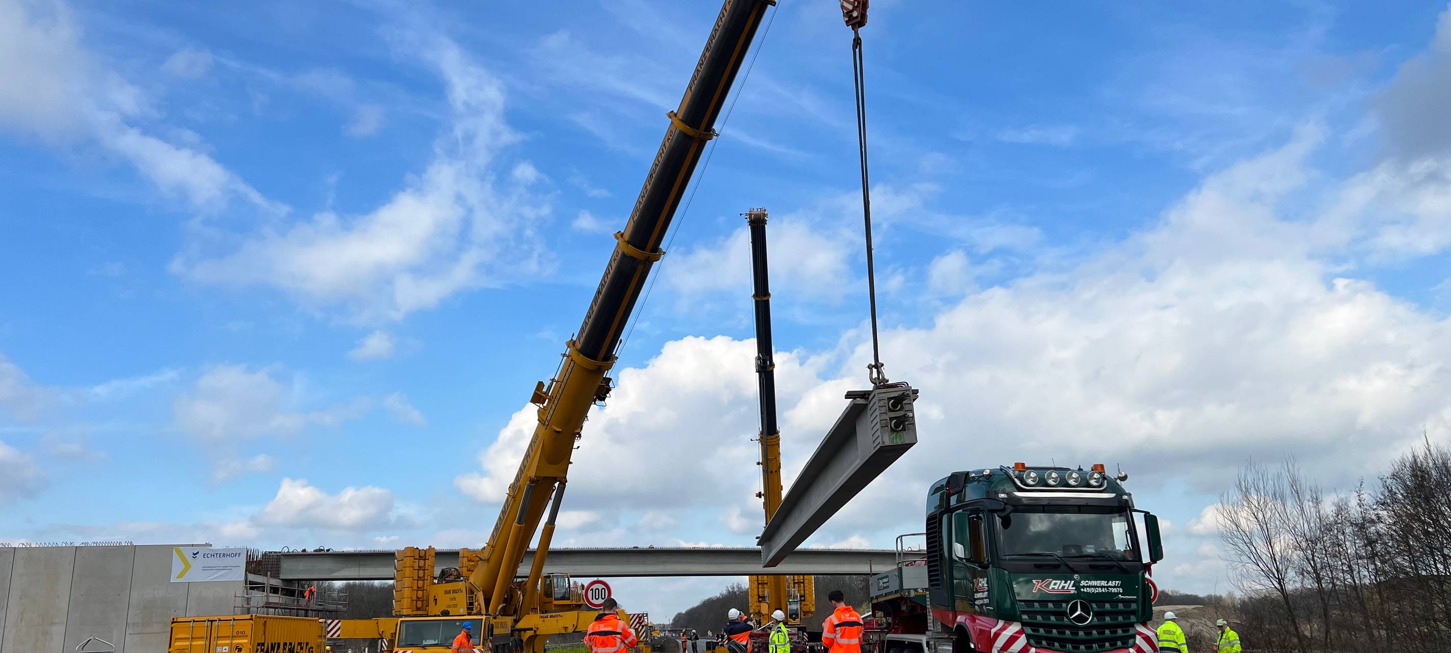 ASCHEBERG: Brücke auf A1 ist an ihrem Platz