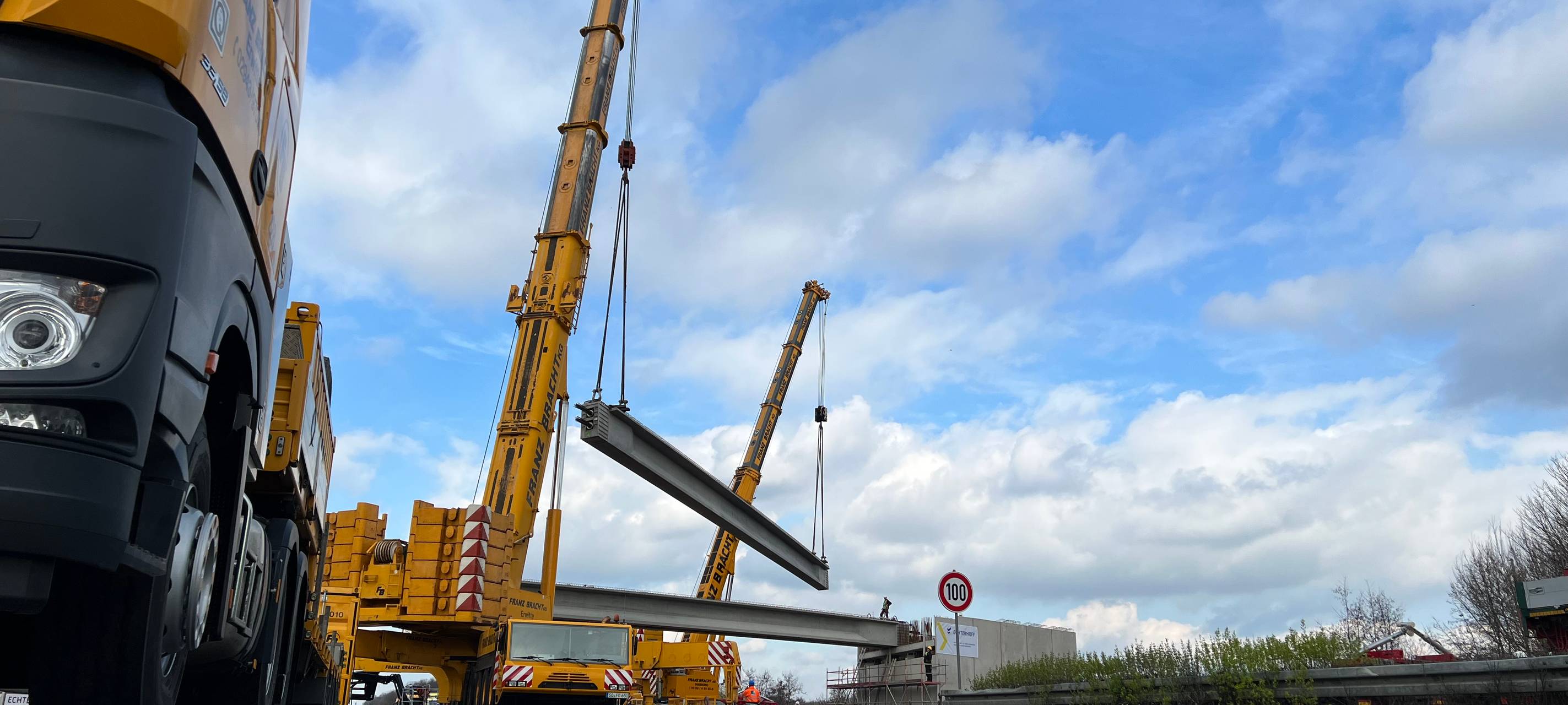 ASCHEBERG: Brücke auf A1 ist an ihrem Platz