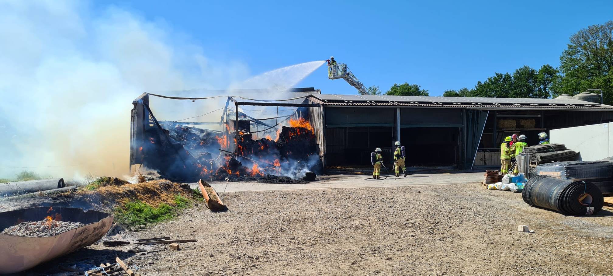 COESFELD: Strohlager-Brand