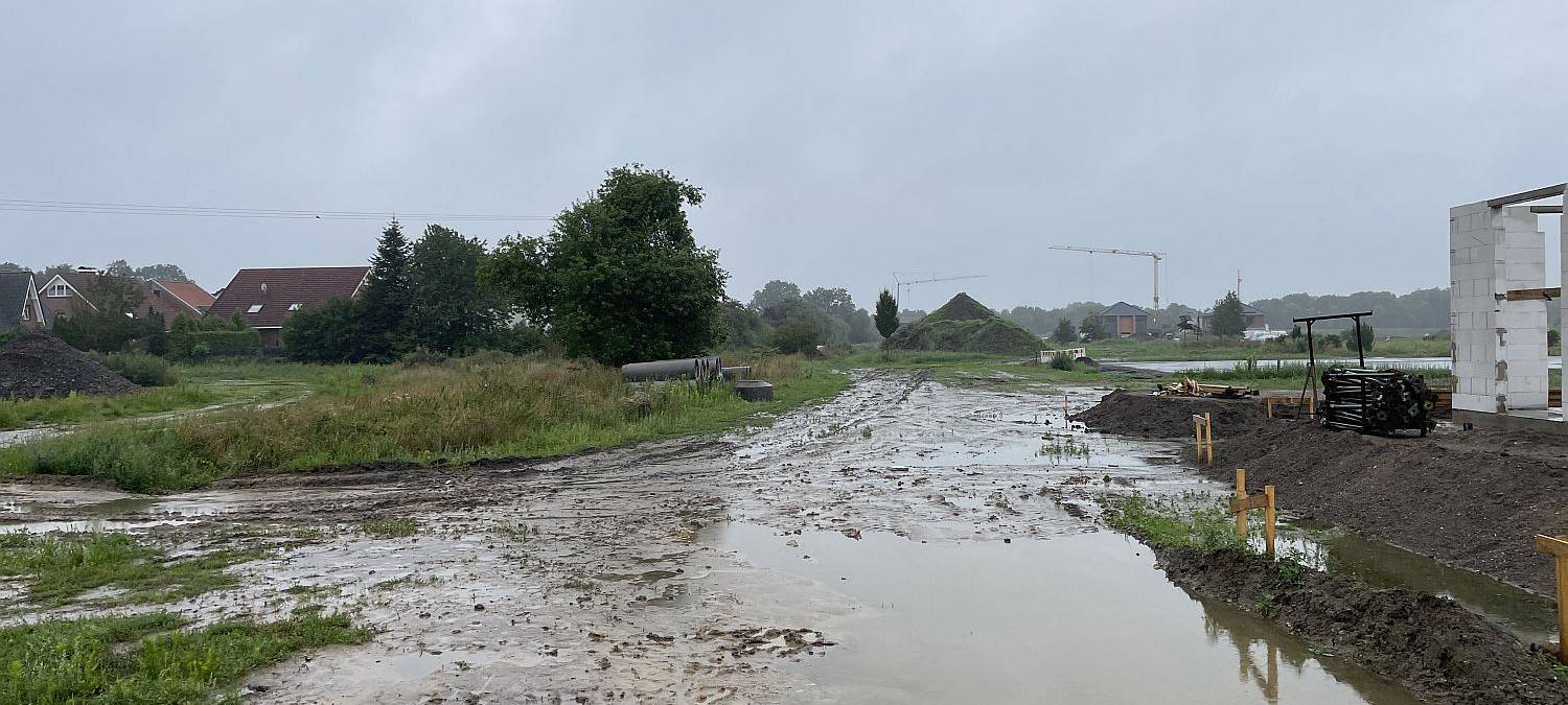 SENDEN: Baustellen unter Wasser