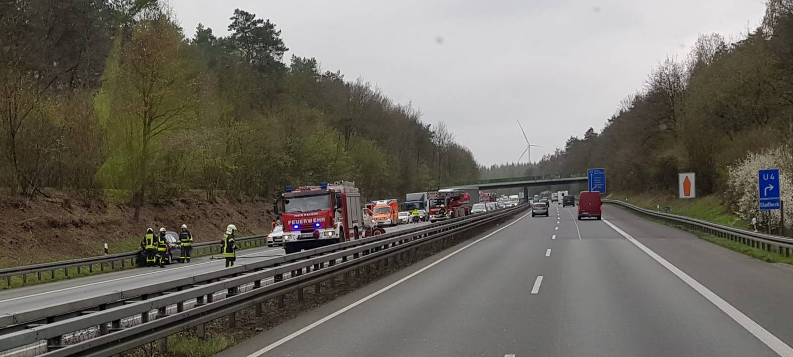 A 43 bei Lavesum gesperrt