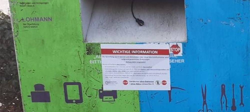 KREIS: Wertstoffcontainer eingestellt