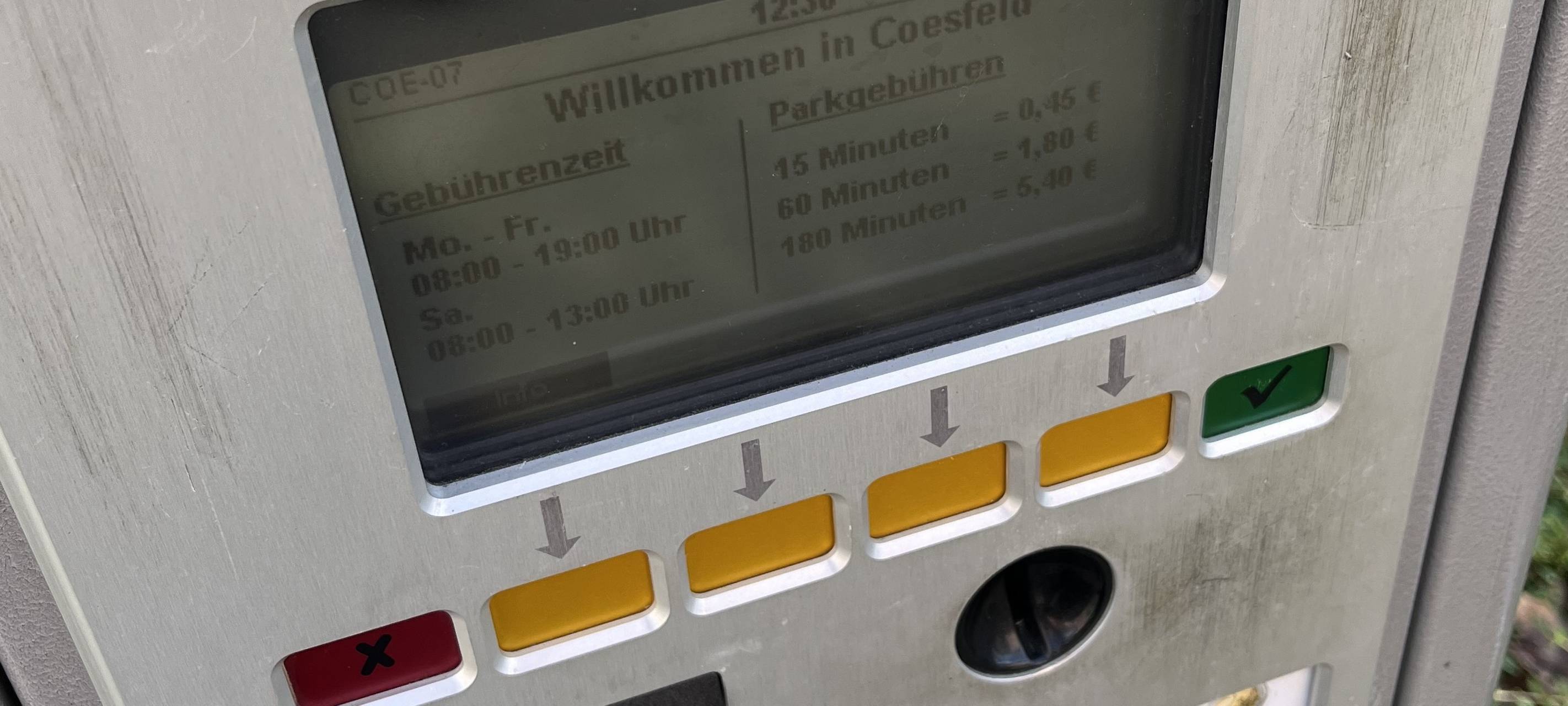 COESFELD: Neue Parkgebühren