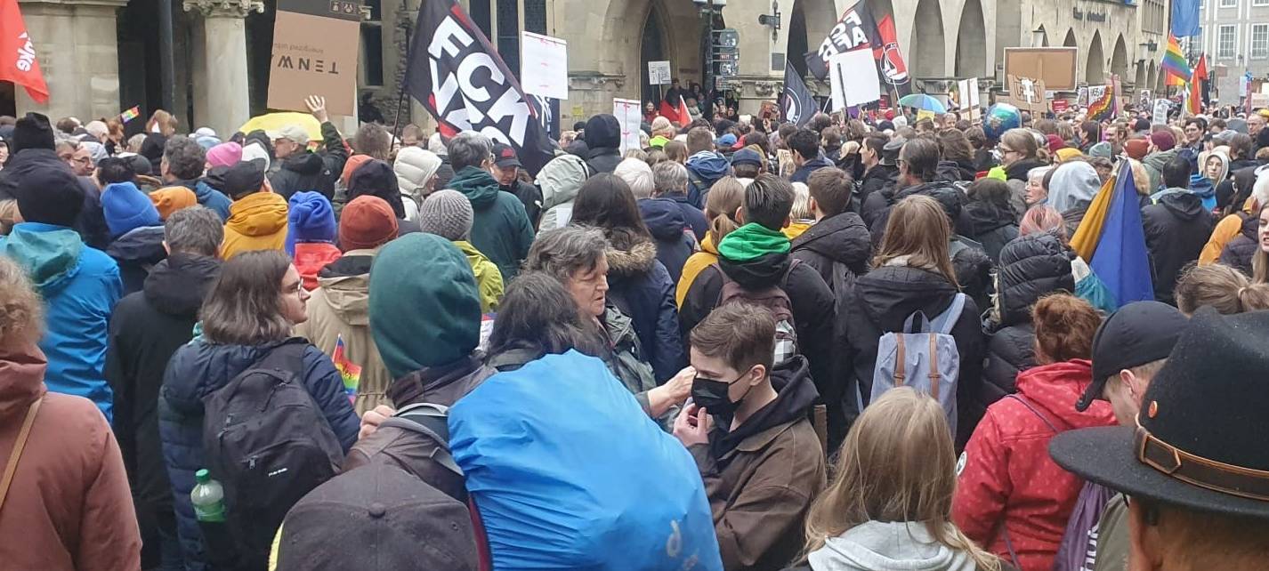 KREIS: Demo gegen Rechts in Münster weitgehend friedlich