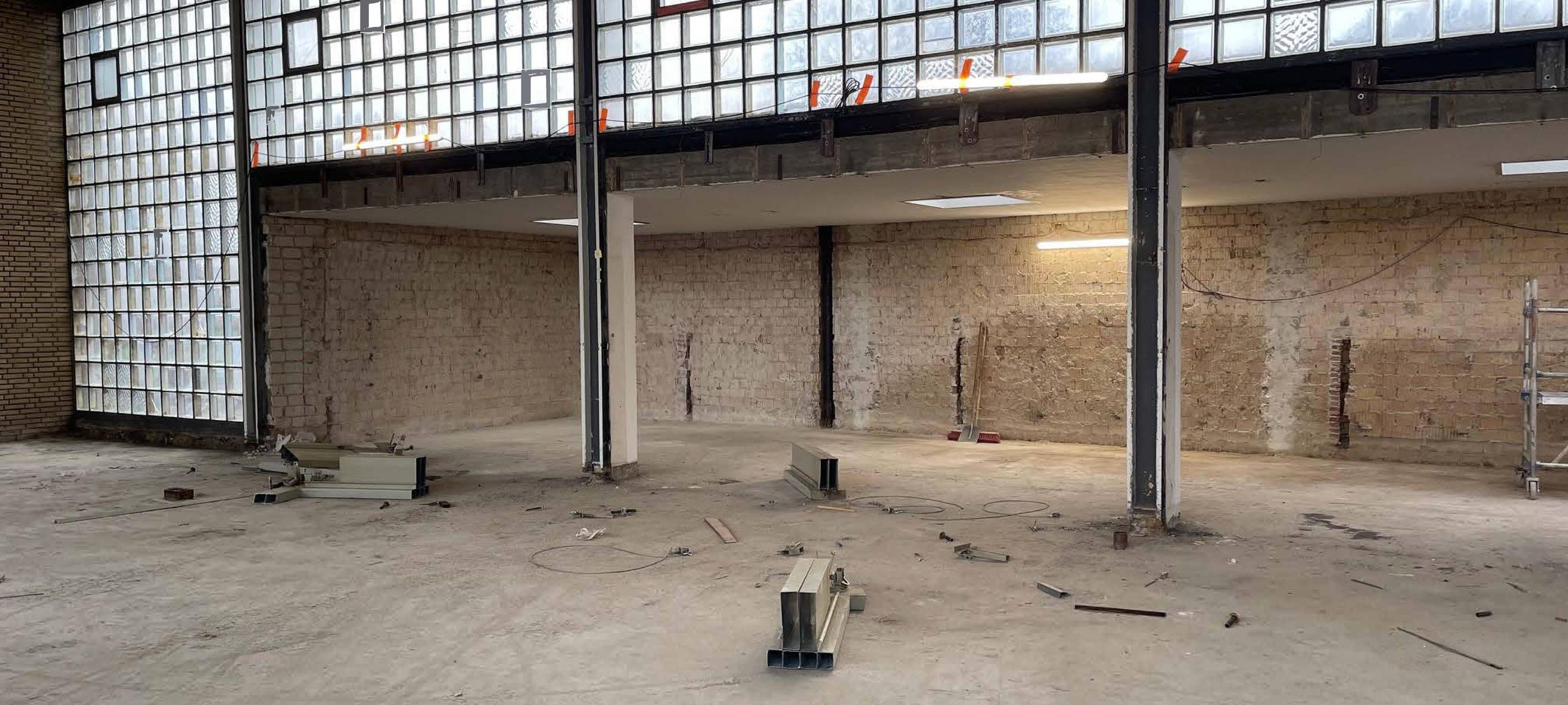 OLFEN: Arbeiten in der Geestturnhalle laufen