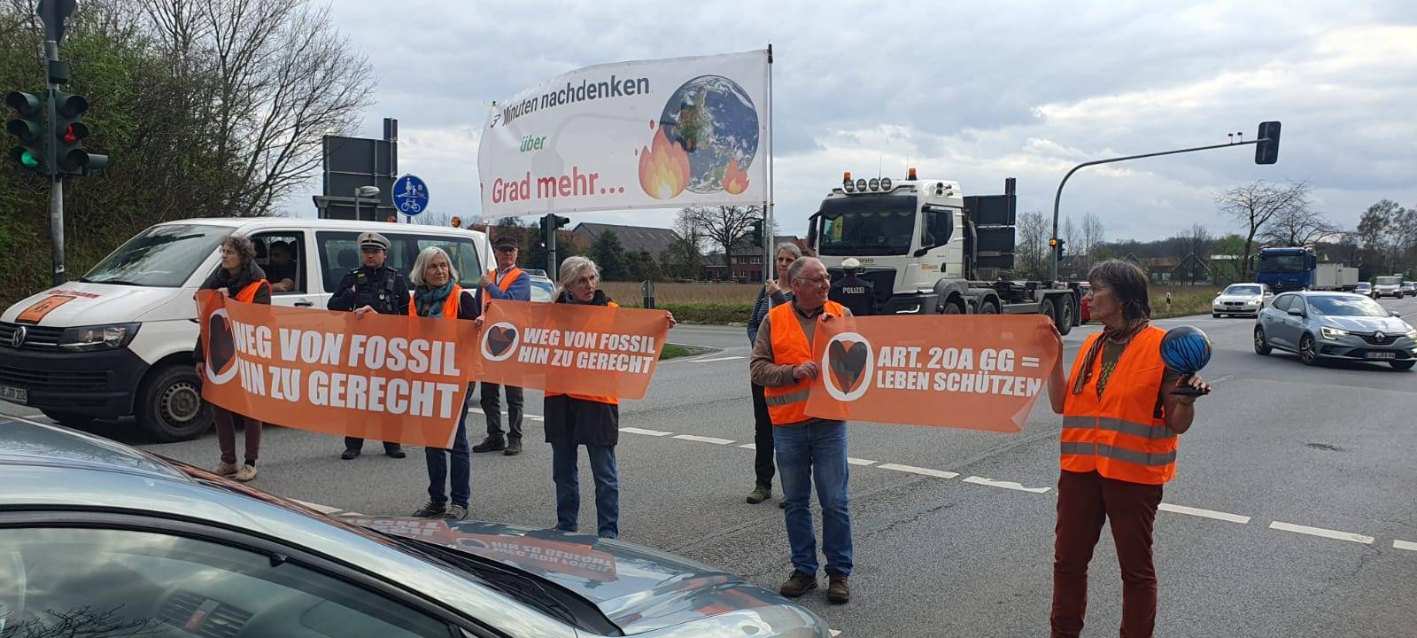 SENDEN: Blockade-Aktion der Klimaaktivisten