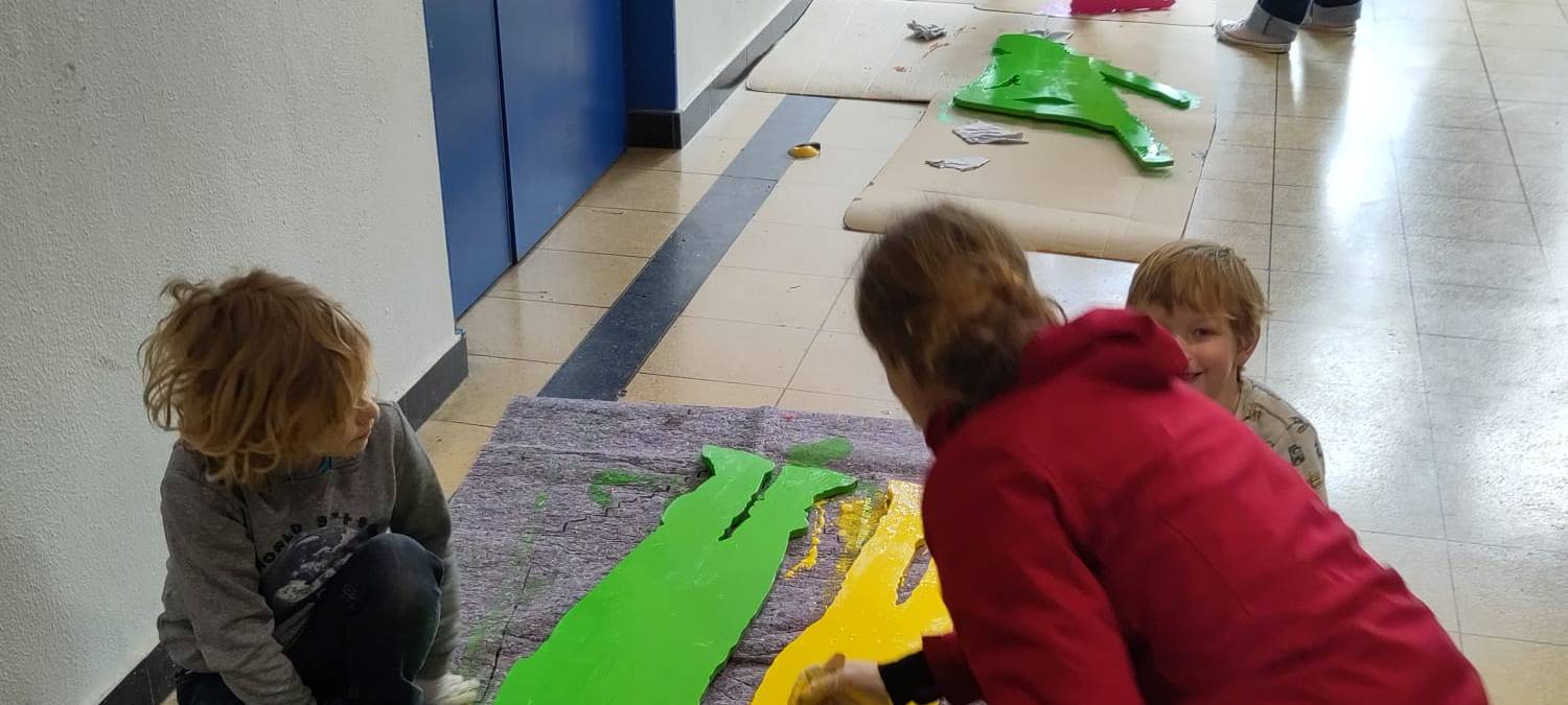 "Lichtblicke Danke"-Aktion Bösensell Grundschulhof