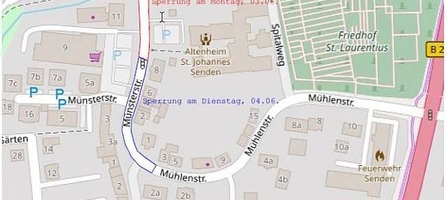 SENDEN/BILLERBECK: Sperrungen
