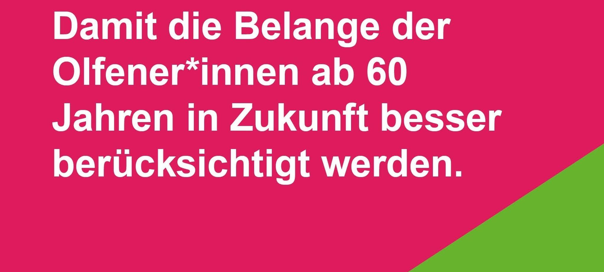 OLFEN: Golden Ager-Umfrage