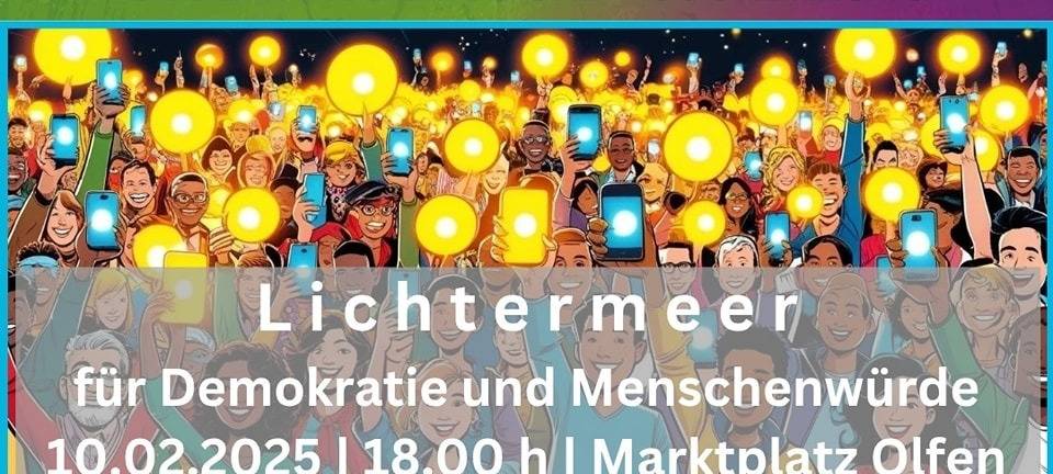 OLFEN: Lichtermeer für Demokratie