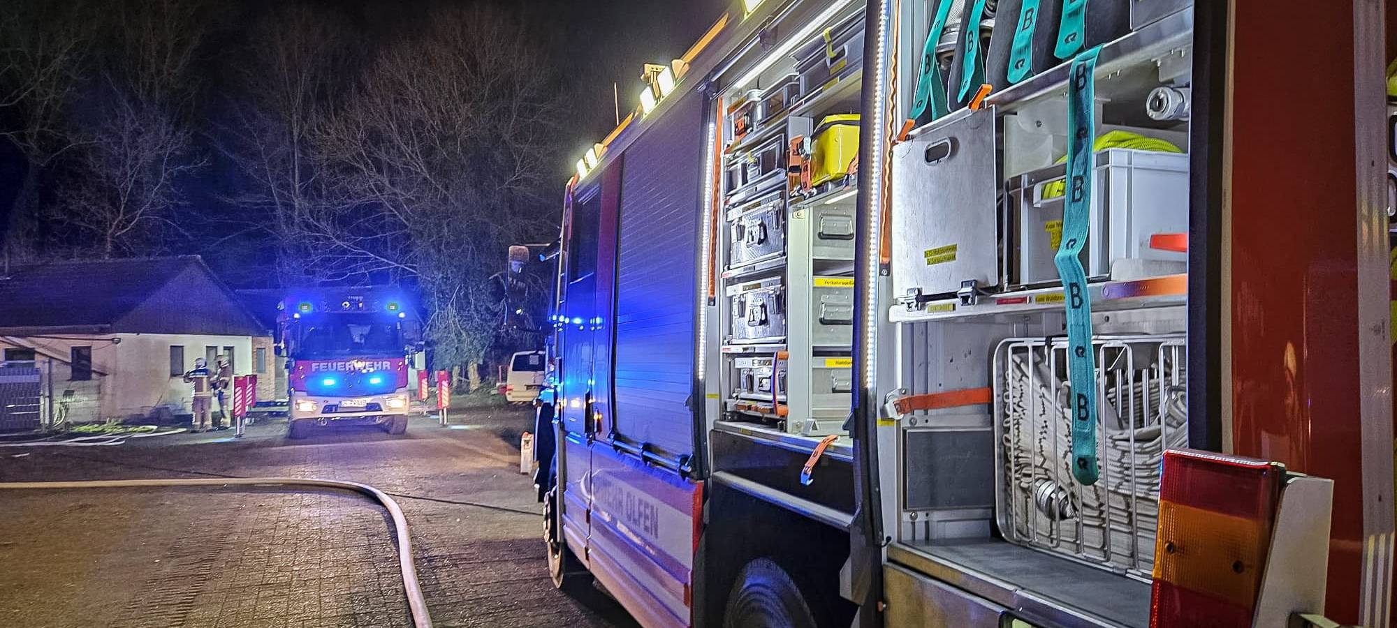 OLFEN: Brand beim Gut Eversum