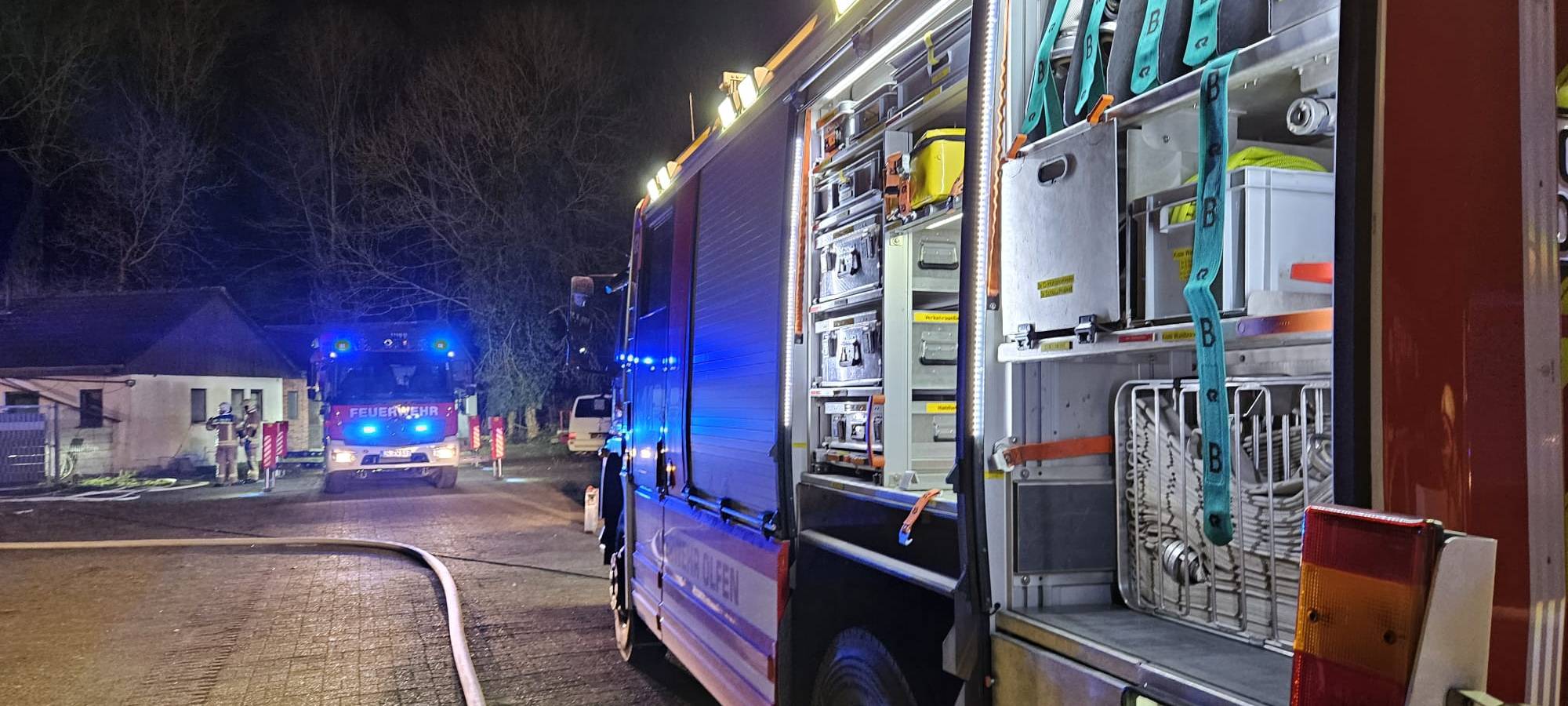 OLFEN: Brand beim Gut Eversum