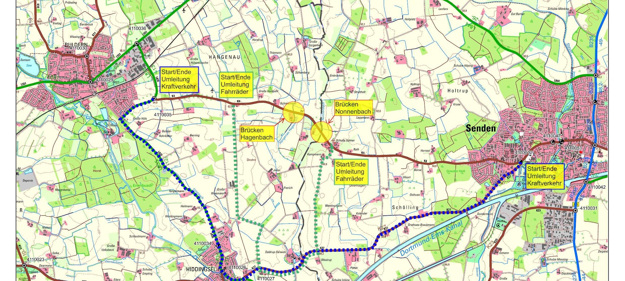 SENDEN/BULDERN: Kreisstraße gesperrt