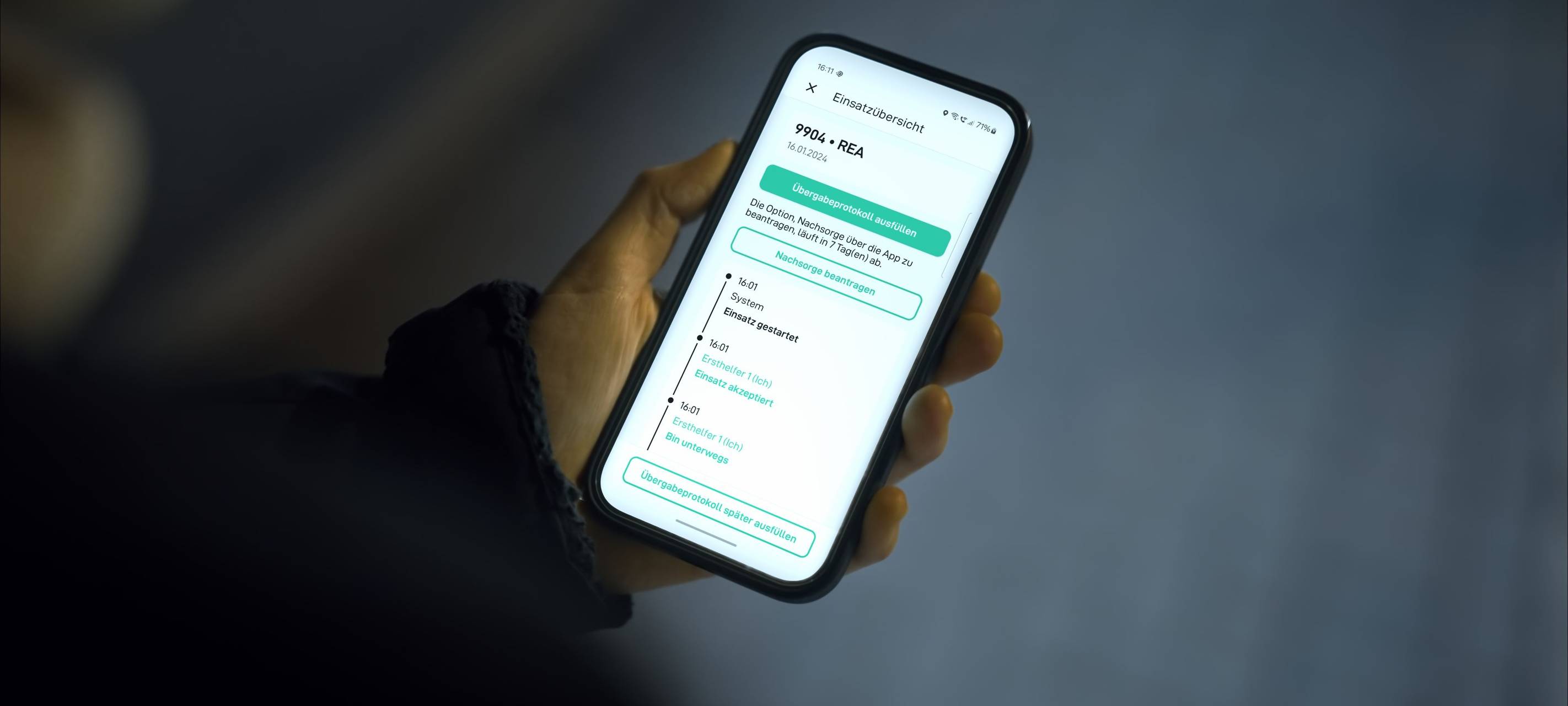 KREIS: Positiver Probealarm der Ersthelfer-App