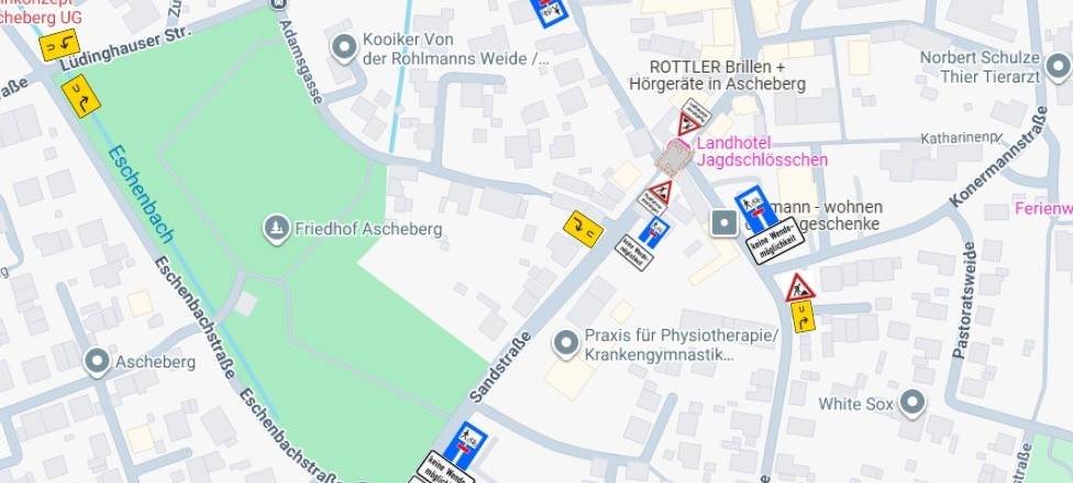 ASCHEBERG: Sperrungen Sandstraße