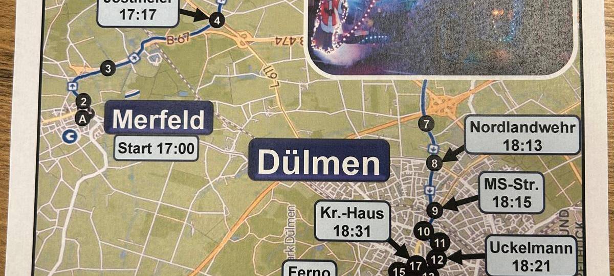 DÜLMEN: Details zur Lichterfahrt